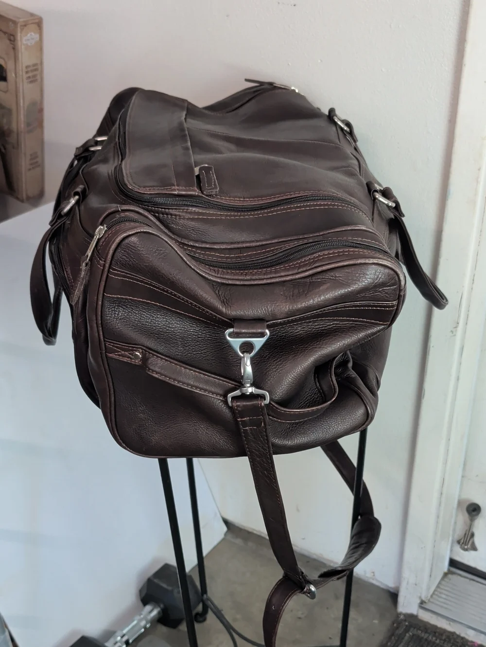 Latico NJ U.S.A. Men's Duffle Bag Brown Leather